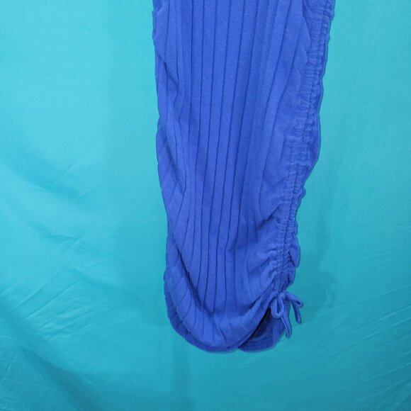 Shein Youth 11-12 Blue Ribbed Knit Dress With Side Ruched Detailing & Spaghetti - Picture 14 of 14